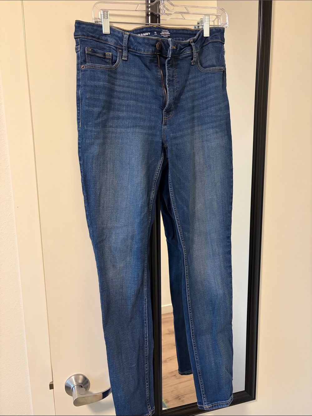 Old Navy Dark Blue Rockstar Super Skinny Jeans